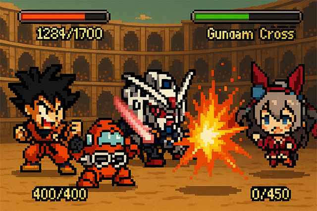 【クロスオーバーバトルロイヤル】白いガンダム VS ジムトレーナー VS タマモクロス VS 孫悟空！！勝つのは誰だ！？